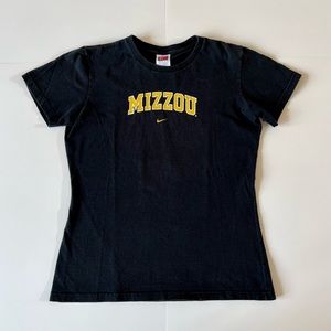 Nike Size Medium 8-10 Missouri Tigers Mizzou Black Gold Shirt Top Tee